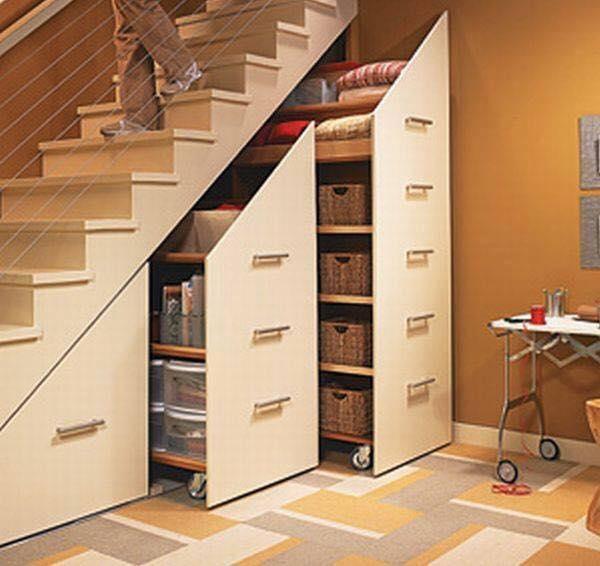 use space under stairs